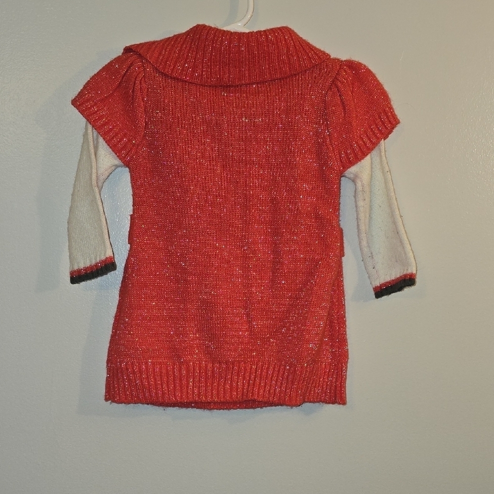 Charming Red Knit Kids Sweater with Buttons LOT R2 - Picture 6 of 6